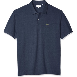Lacoste Short Sleeve Classic Fit Chine Pique Polo Shirt, L1264 Shirt(Medium Indigo Blue)