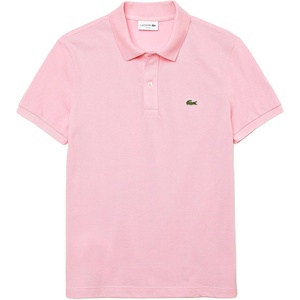Lacoste Short Sleeve Classic Fit Chine Pique Polo Shirt, L1264 Shirt(Pink)