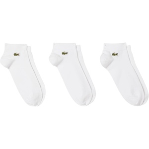 Lacoste Unisex 3-Pack Low Socks(White)