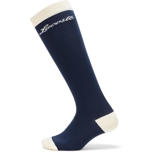 Lacoste Unisex Woven Colorful High Ankle Socks(Yellow / Navy Blue / Green)