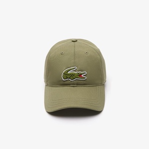 Lacoste Unisex-Adult Crocodile Badge Twill Cap(Khaki)