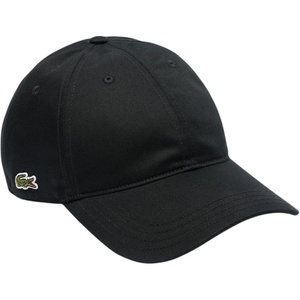 Lacoste Unisex-Adult Organic Side Logo Cotton Twill Cap(Black)