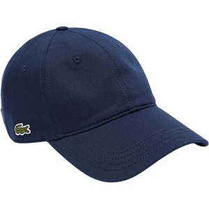 Lacoste Unisex-Adult Organic Side Logo Cotton Twill Cap(Navy Blue)