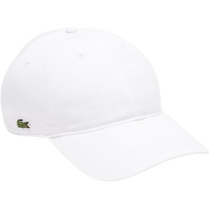 Lacoste Unisex-Adult Organic Side Logo Cotton Twill Cap(White)