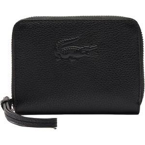 Lacoste Women’s City Court Grain Leather Coin Purse, Black, One Size