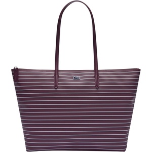 Lacoste Women’s Large Shopping Bag, Winetasting White Stripes, One Size