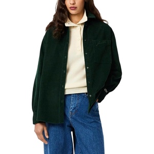 Lacoste Women’s Oversize Velour Woven Shirt(Sinople)