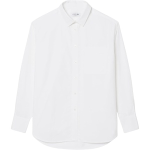 Lacoste Women’s Oversized Cotton Poplin Shirt(White)