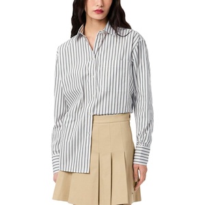 Lacoste Women’s Oversized Cotton Poplin Shirt(White/Sinople/Nidus/Olive)