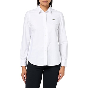 Lacoste Women’s Regular Fit Cotton Oxford Shirt(White)