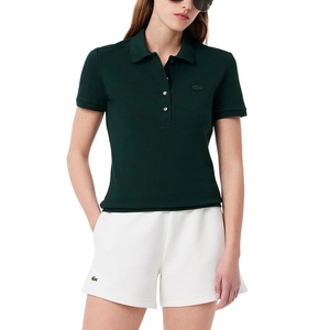 Lacoste Women’s Short Sleeve Slim Fit Stretch Pique Polo Shirt(Forest Green)