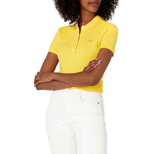 Lacoste Women’s Short Sleeve Slim Fit Stretch Pique Polo Shirt(Forsynthia Yellow)