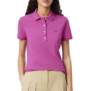 Lacoste Women’s Short Sleeve Slim Fit Stretch Pique Polo Shirt(Fuchsia)