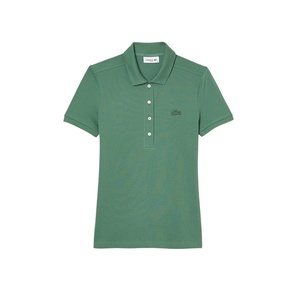 Lacoste Women’s Short Sleeve Slim Fit Stretch Pique Polo Shirt(Khaki Green)