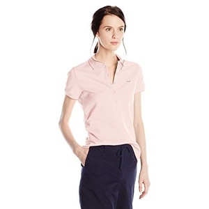 Lacoste Women’s Short Sleeve Slim Fit Stretch Pique Polo Shirt(Silk Pink)