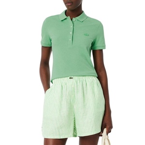 Lacoste Women’s Short Sleeve Slim Fit Stretch Pique Polo Shirt(Soft Basil)