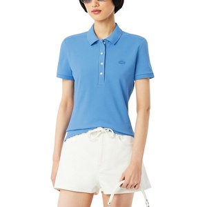 Lacoste Women’s Short Sleeve Slim Fit Stretch Pique Polo Shirt(Turquin Blue)