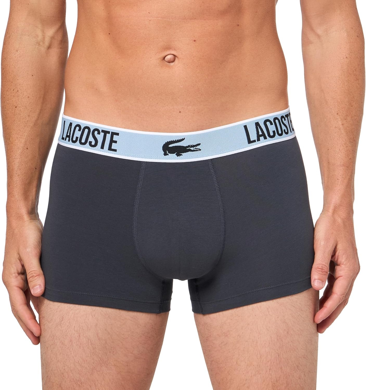image:imageLacoste Cotton Stretch Essentials Trunks 3packBlackGraphiteWhite