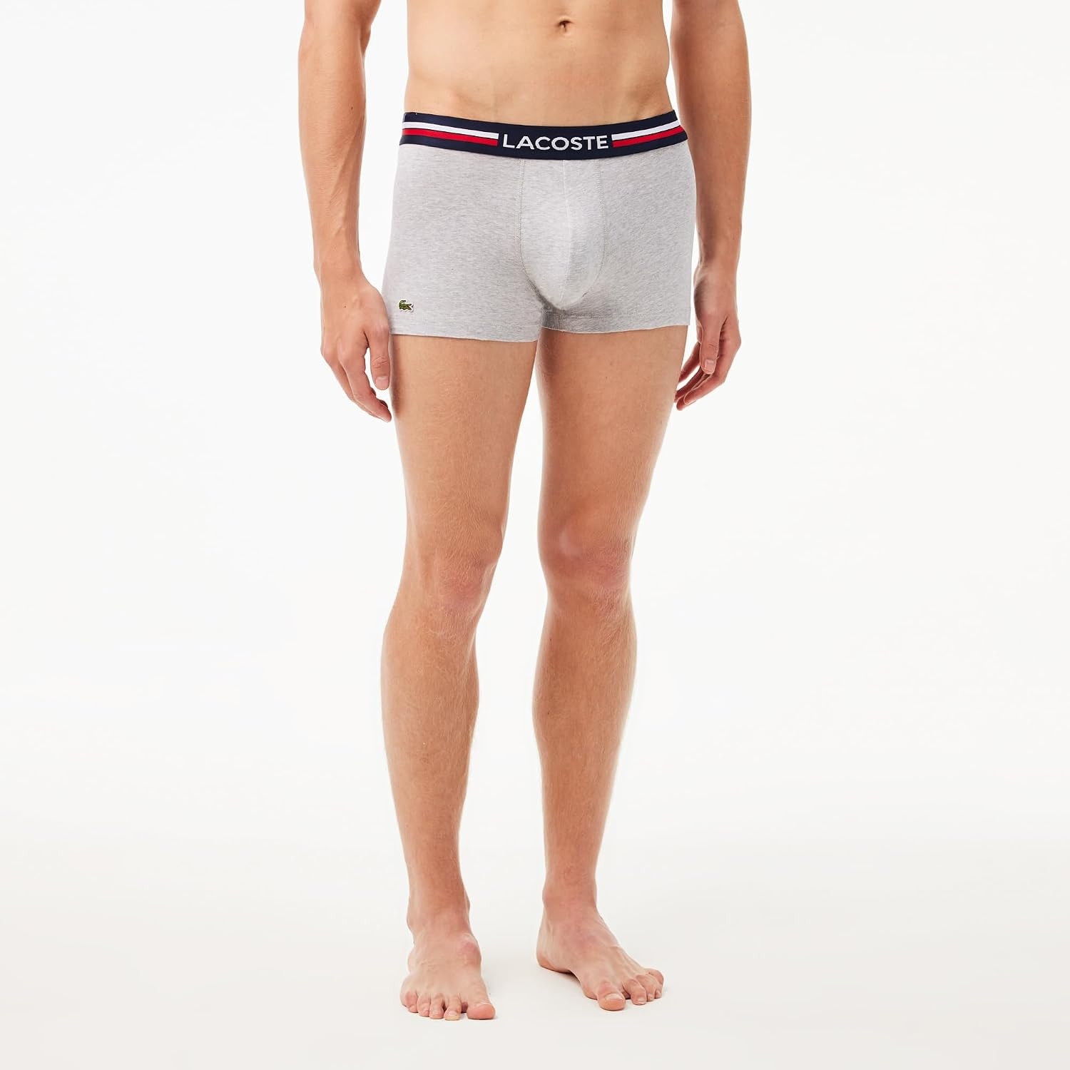 image:imageLacoste Cotton Stretch Essentials Trunks 3packNavy BlueGreyRed