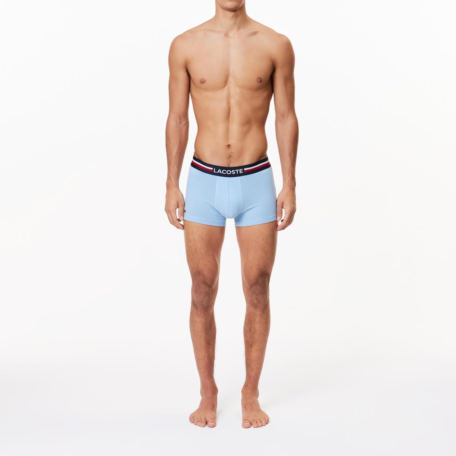 image:imageLacoste Cotton Stretch Essentials Trunks 3packNavy BlueRoyal BlueLight Blue