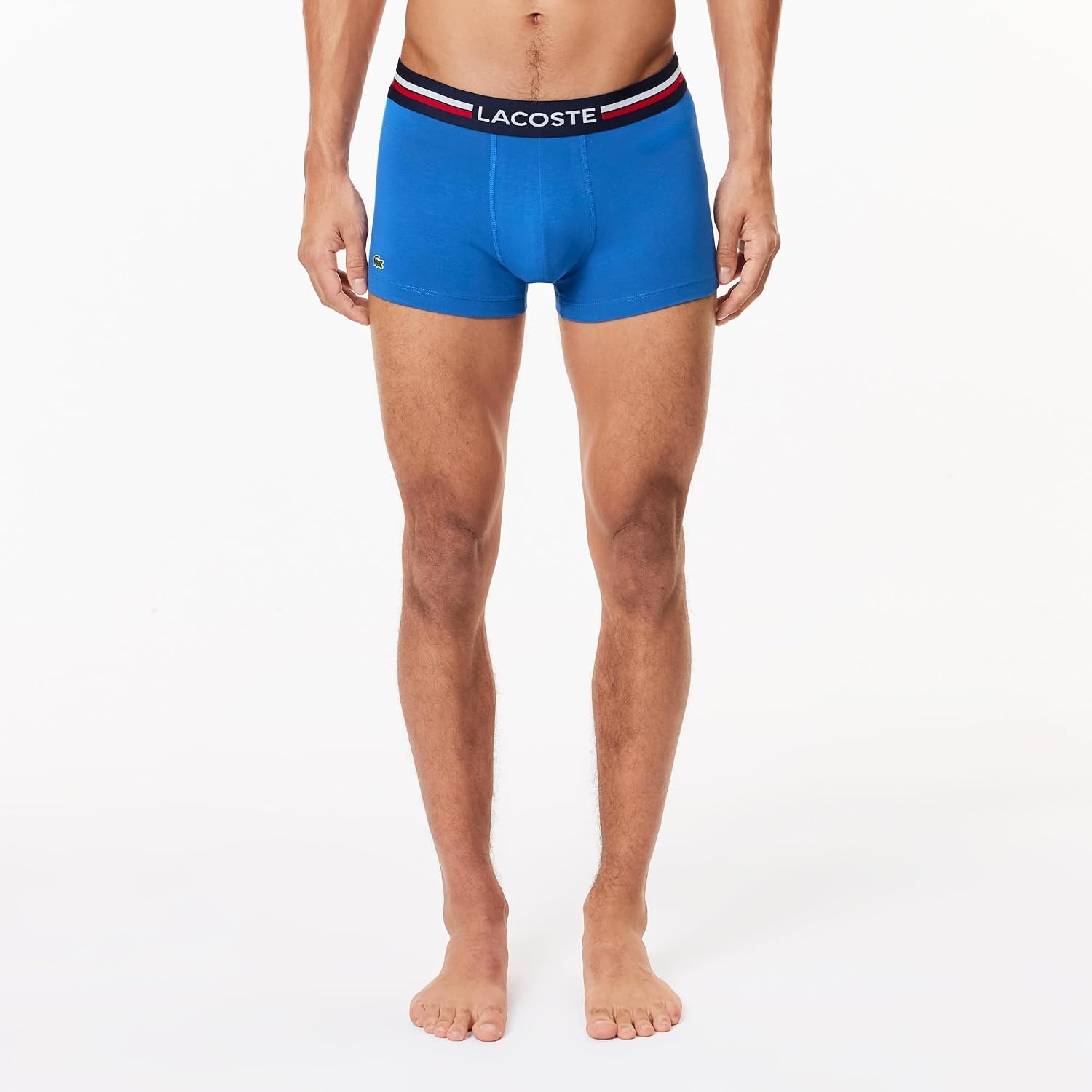 image:imageLacoste Cotton Stretch Essentials Trunks 3packNavy BlueRoyal BlueLight Blue