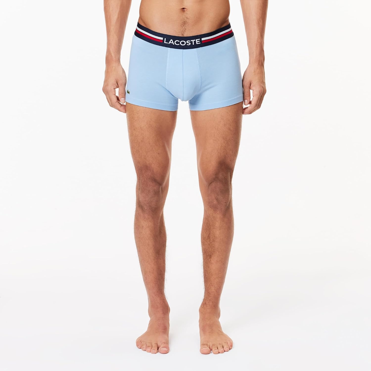 image:imageLacoste Cotton Stretch Essentials Trunks 3packNavy BlueRoyal BlueLight Blue