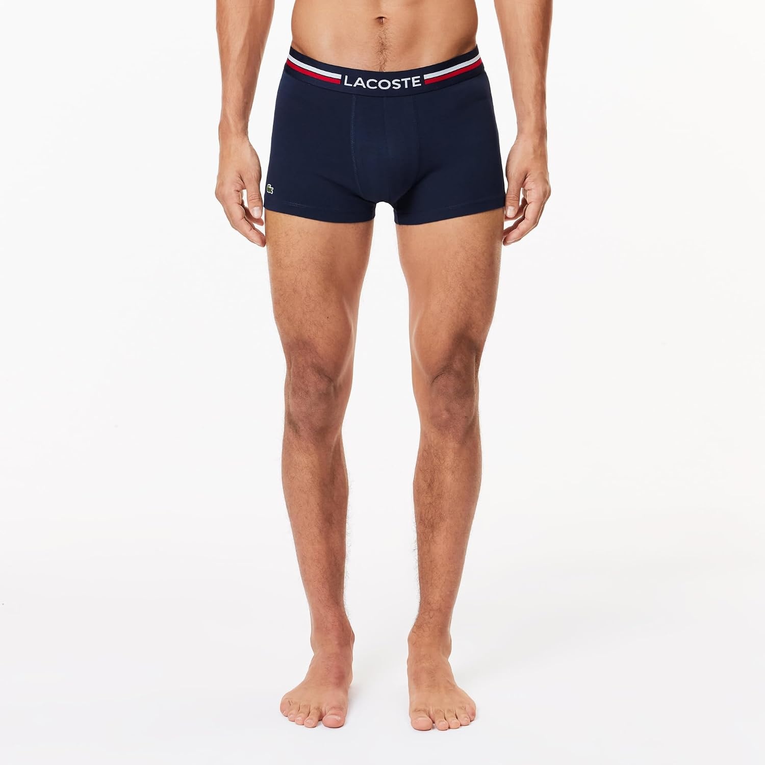 image:imageLacoste Cotton Stretch Essentials Trunks 3packNavy BlueRoyal BlueLight Blue