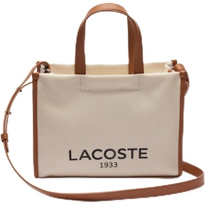 Lacoste Women’s Small Heritage Canvas Tote(Natural Tan)