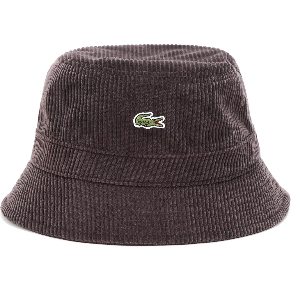 image:imageLacoste Unisex Adult Corduroy Bucket HatDark Brown